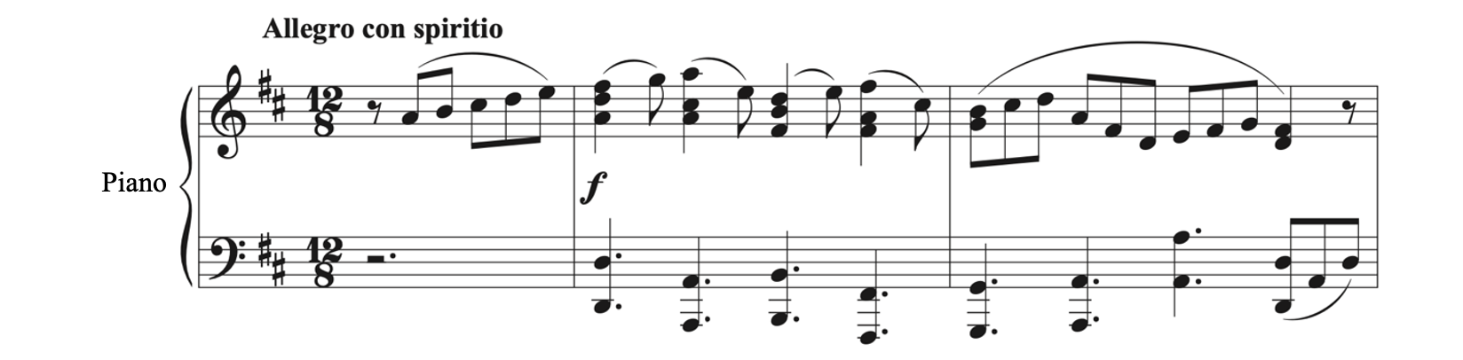The opening of the fourth movement of Zimmermann's Suite Trio